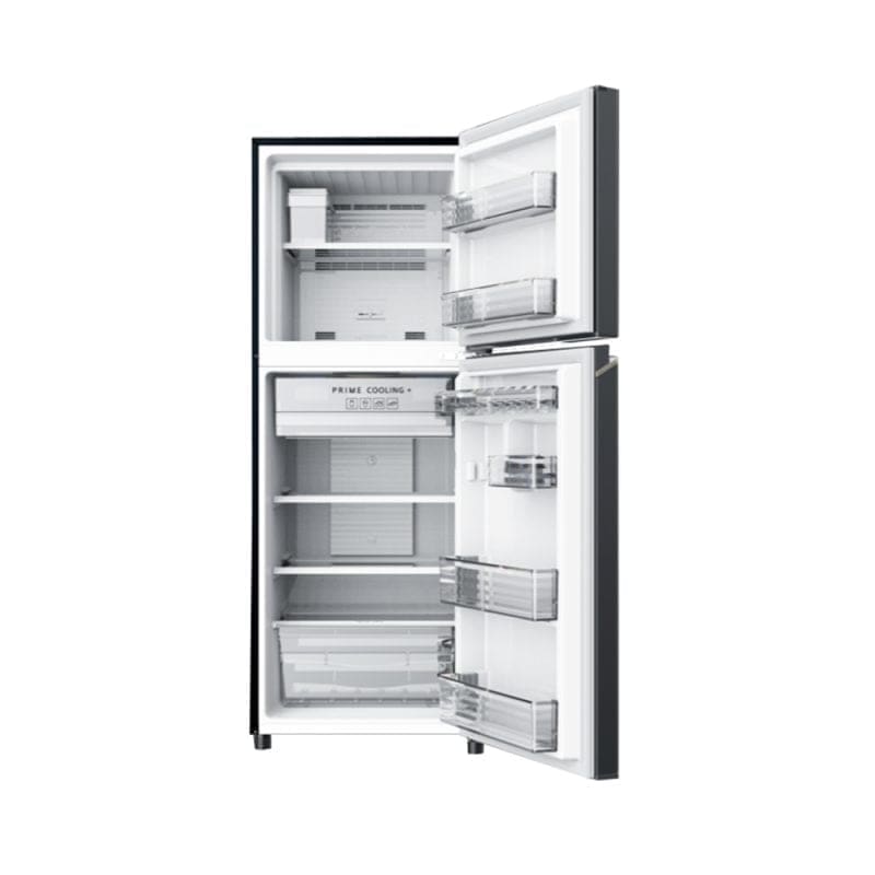 Open Panasonic 8.6 cu ft 2-Door Top Freezer No-Frost Deluxe Refrigerator NR-BP242VD