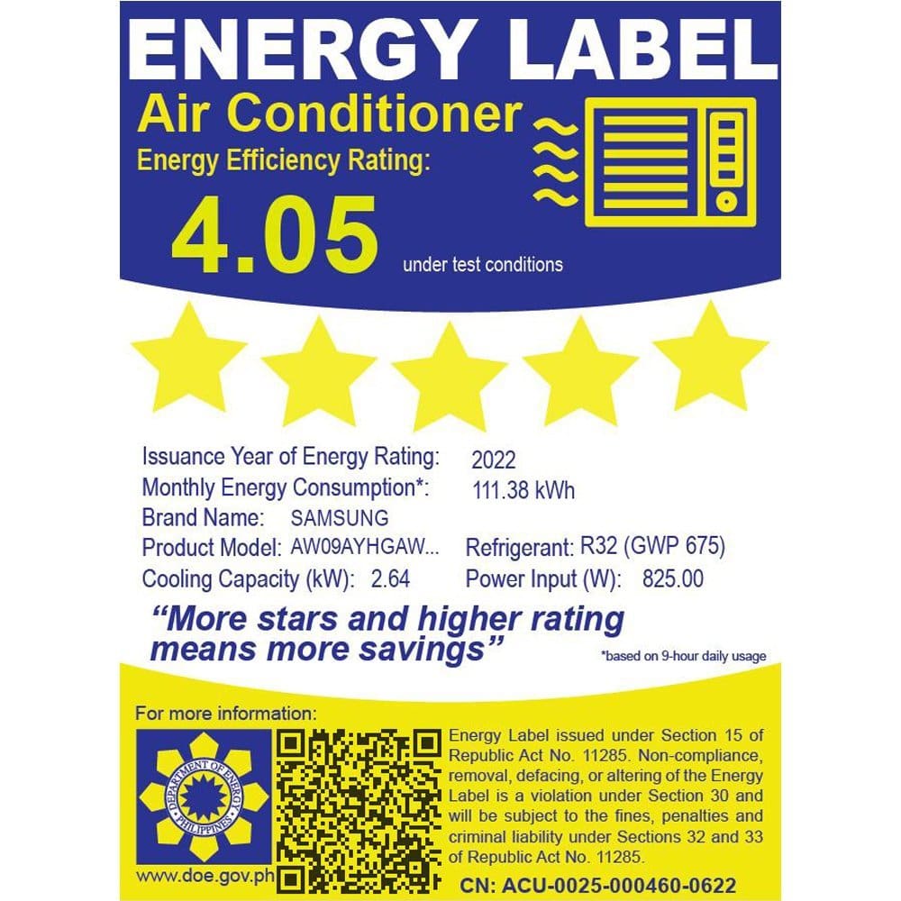 Samsung 1.0 HP Window-type Inverter AW09AYHGAWKNTC - Image 4