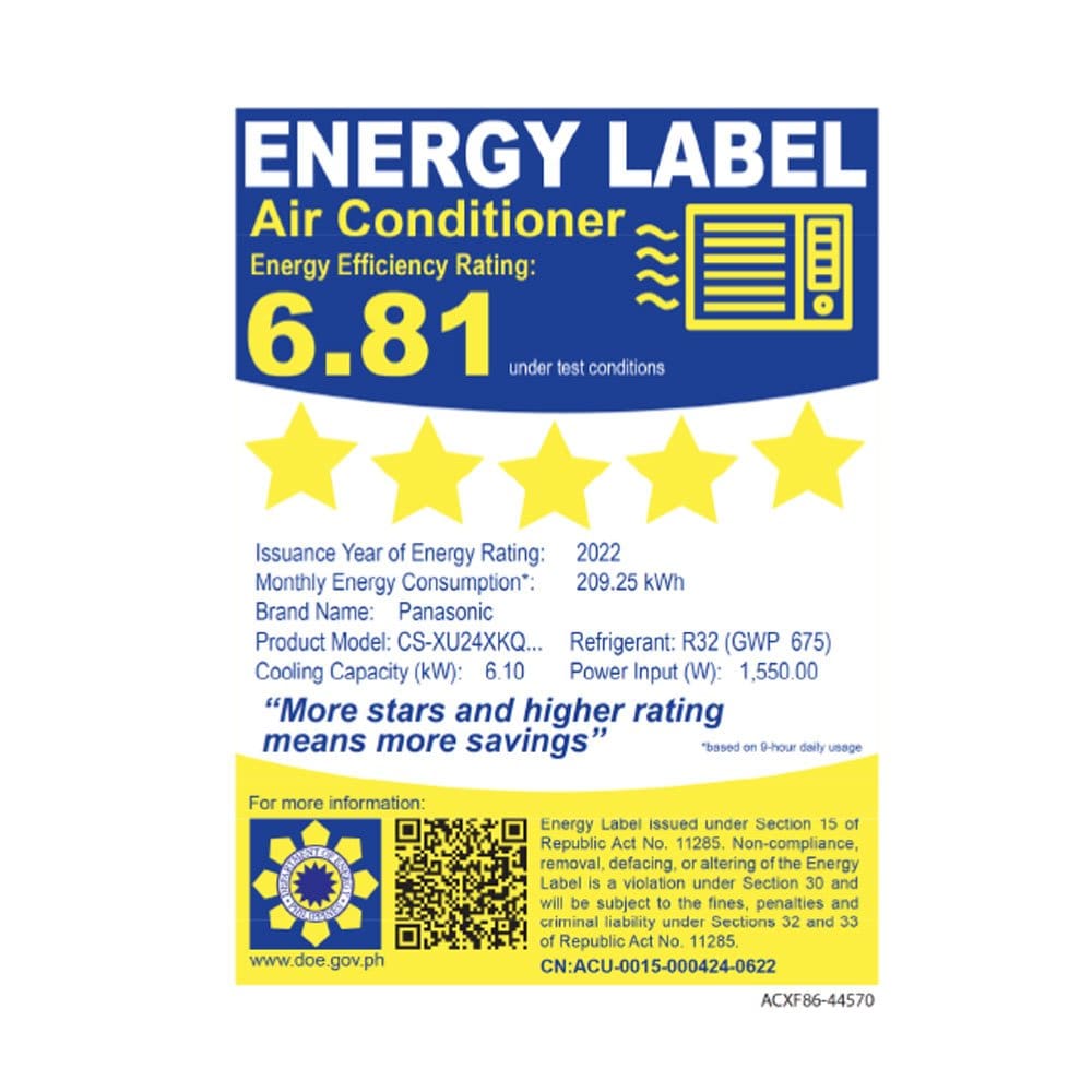 Panasonic 2.5HP Premium Inverter Aircon CS/CU-XU24XKQ - Image 5