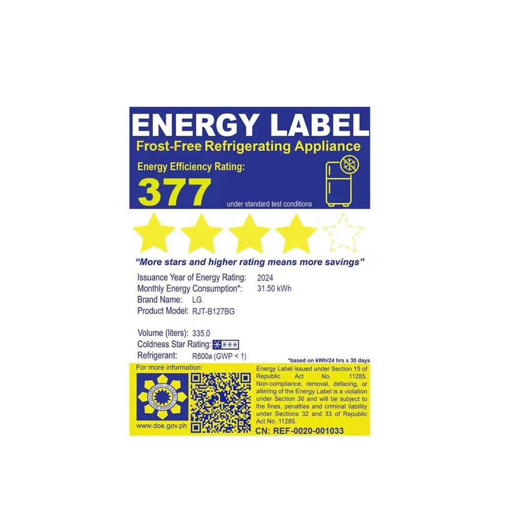 LG 12.7 Cu. Ft. Objet Collection Top Freezer Refrigerator in Beige RJT-B127BG - Image 5