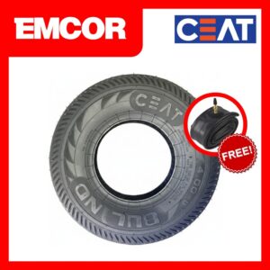 Heavy-duty CEAT Buland 4.00-8 tire with free inner tube